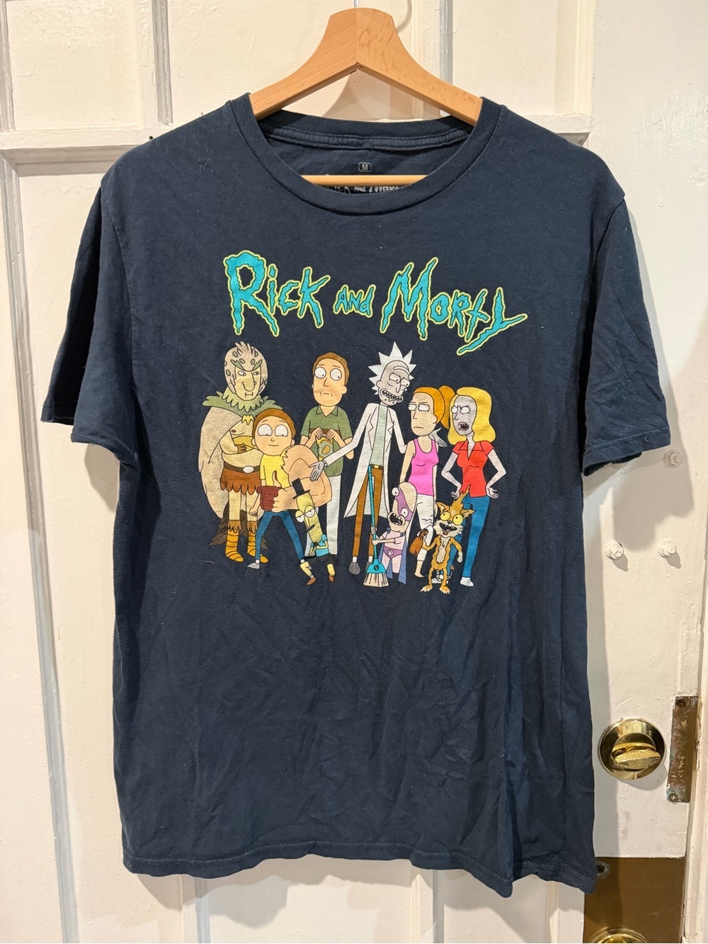 Ripple Junction Black Rick and Morty Logo Tee